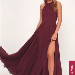 Burgundy bridesmaid dress XS